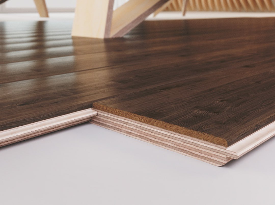 Plywood core for engineered wood flooring 